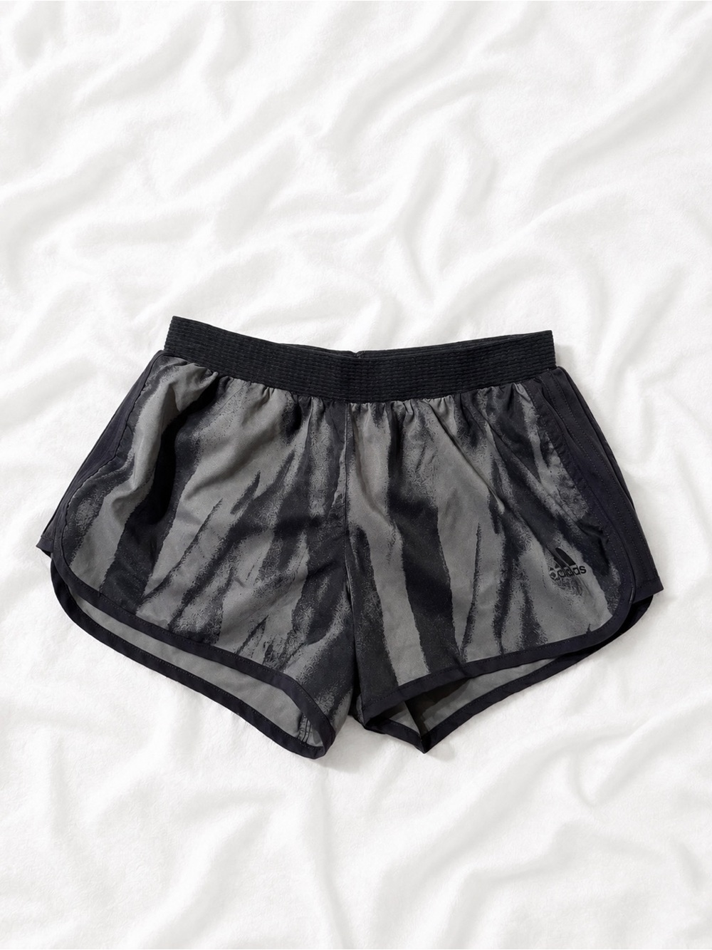 adidas Black Shiny Performance Athletic Shorts